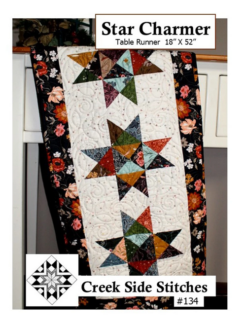Star Charmer Table Runner Pattern, Creek Side Stitches CSS134