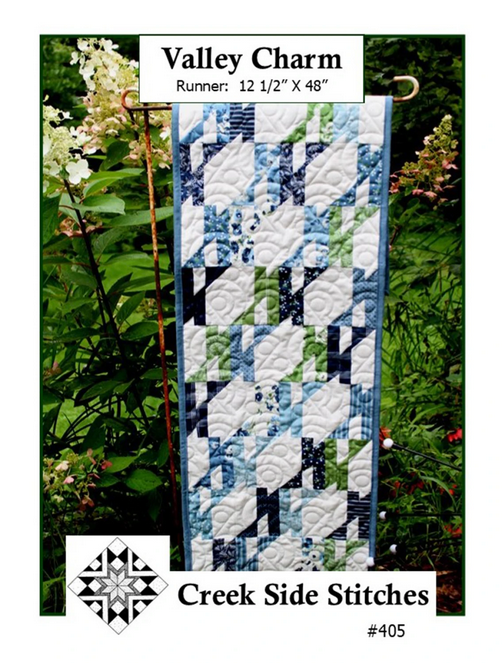 Valley Charm Table Runner Pattern, Creek Side Stitches CSS405