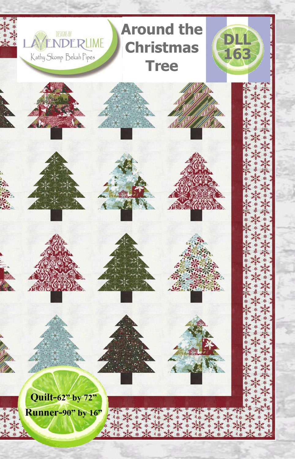 LAST CALL Around the Christmas Tree Quilt Runner Pattern, Designs by Lavender Lime DLL163