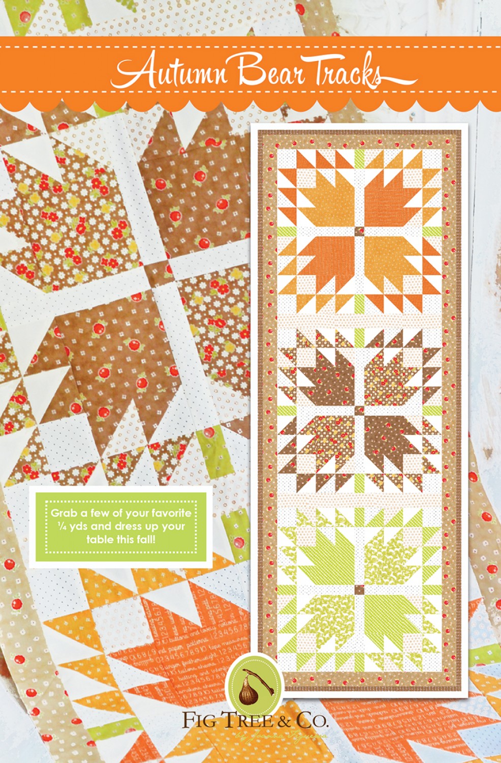 Autumn Bear Track Quilt Pattern, FTQ1876