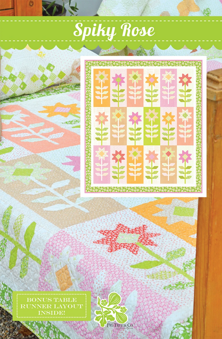 Spiky Rose Quilt Pattern, Fig Tree Co FT3052