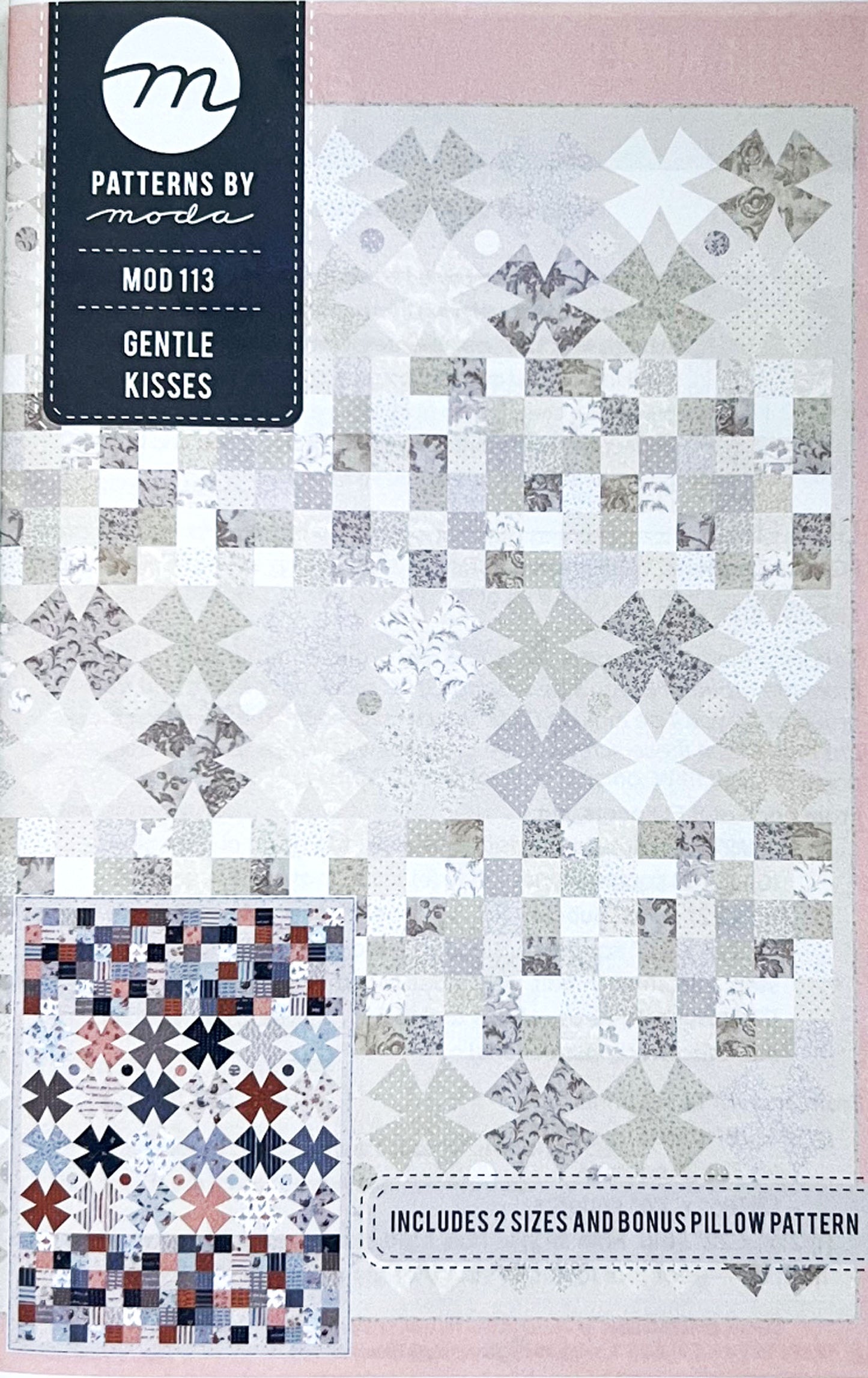 Gentle Kisses Quilt Pattern, Moda MOD113