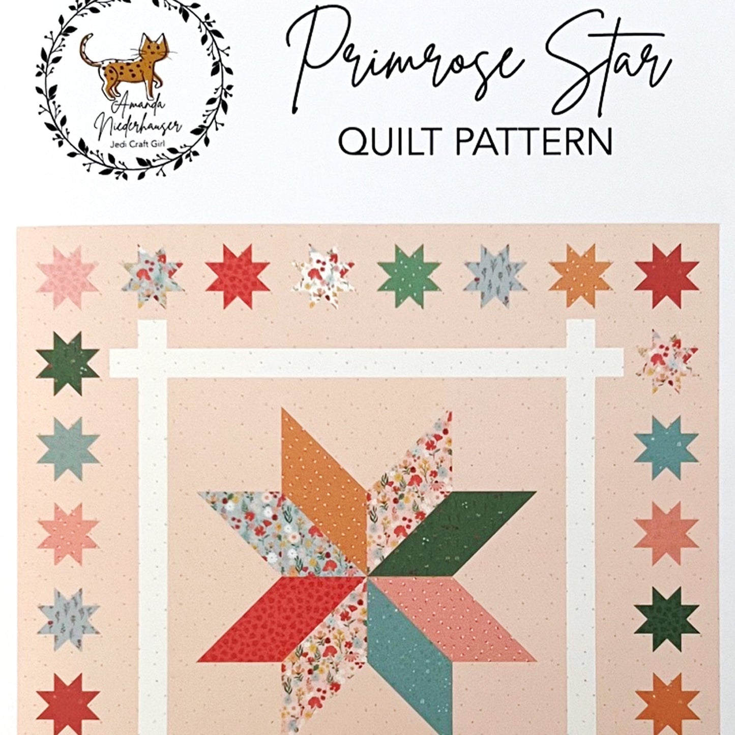 Primrose Star Quilt Pattern, Jedi Craft Girl P156-PRIMROSESTAR