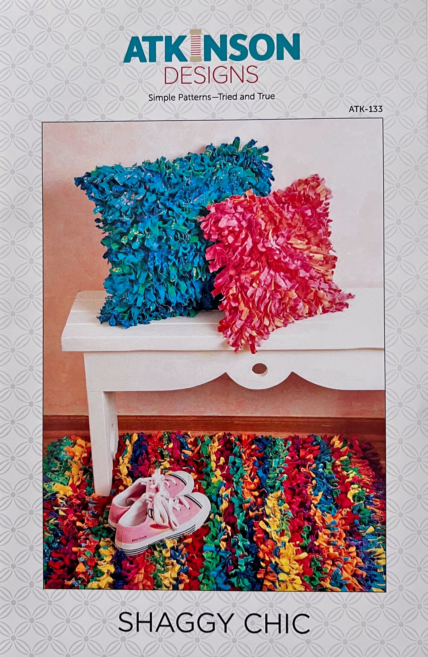 Shaggy Chic Pillow Cover and Rug Pattern, Atkinson Designs ATK133