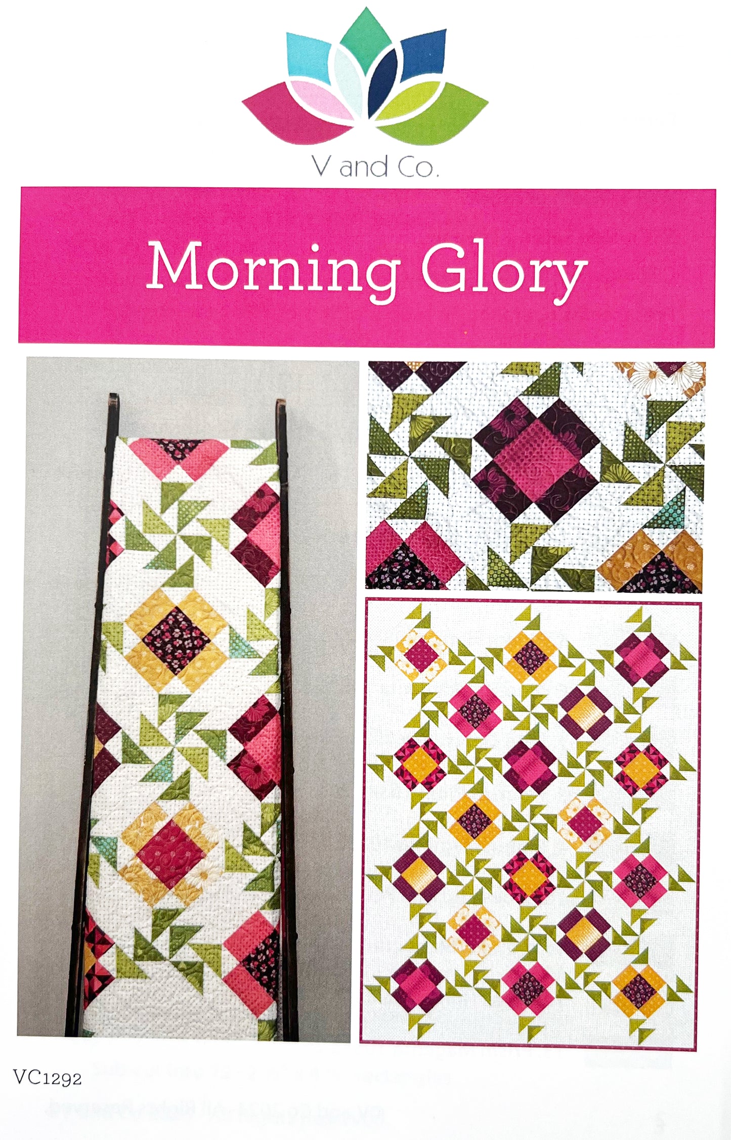 Morning Glory Quilt Pattern, V and Co VC1292