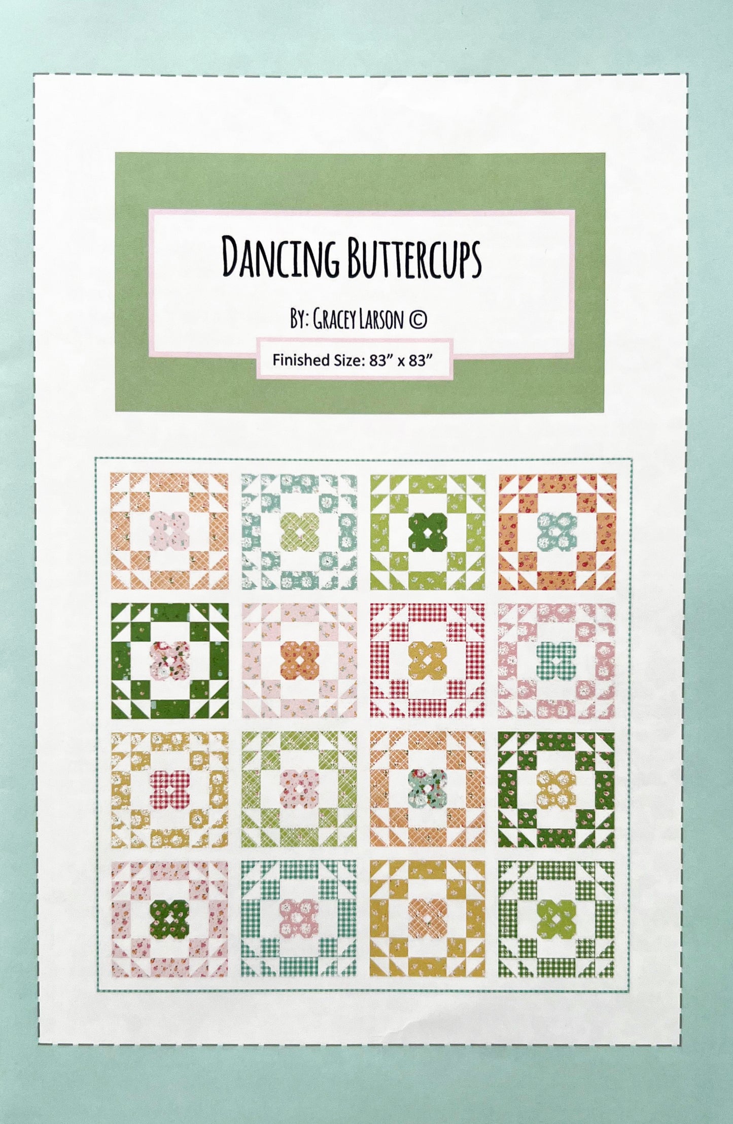 Dancing Buttercups Quilt Pattern, Gracey Larson P155-BUTTERCUPS
