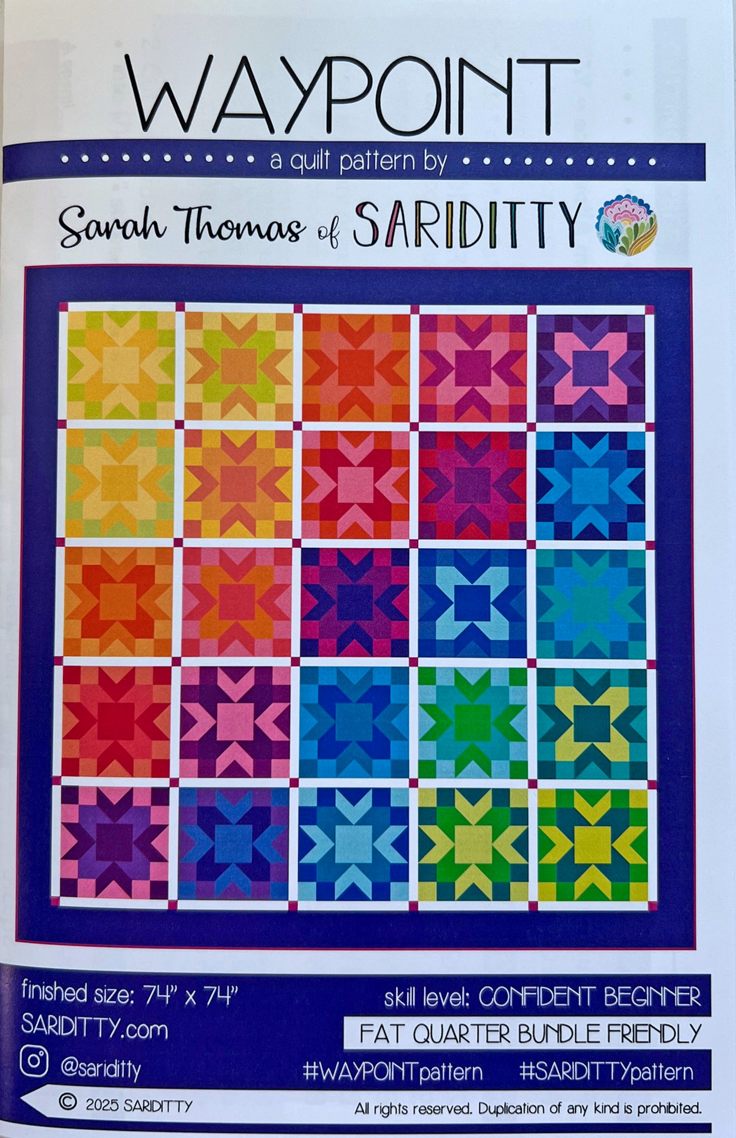 Waypoint Quilt Pattern, Sariditty SD029