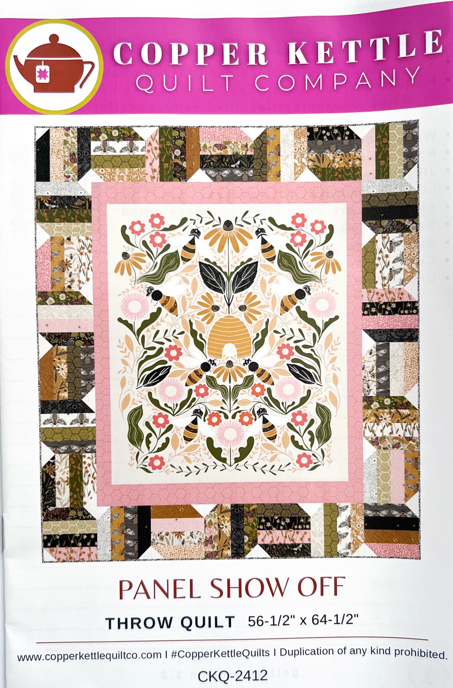 Panel Show Off Quilt Pattern, Copper Kettle Quilts CKQ-2412