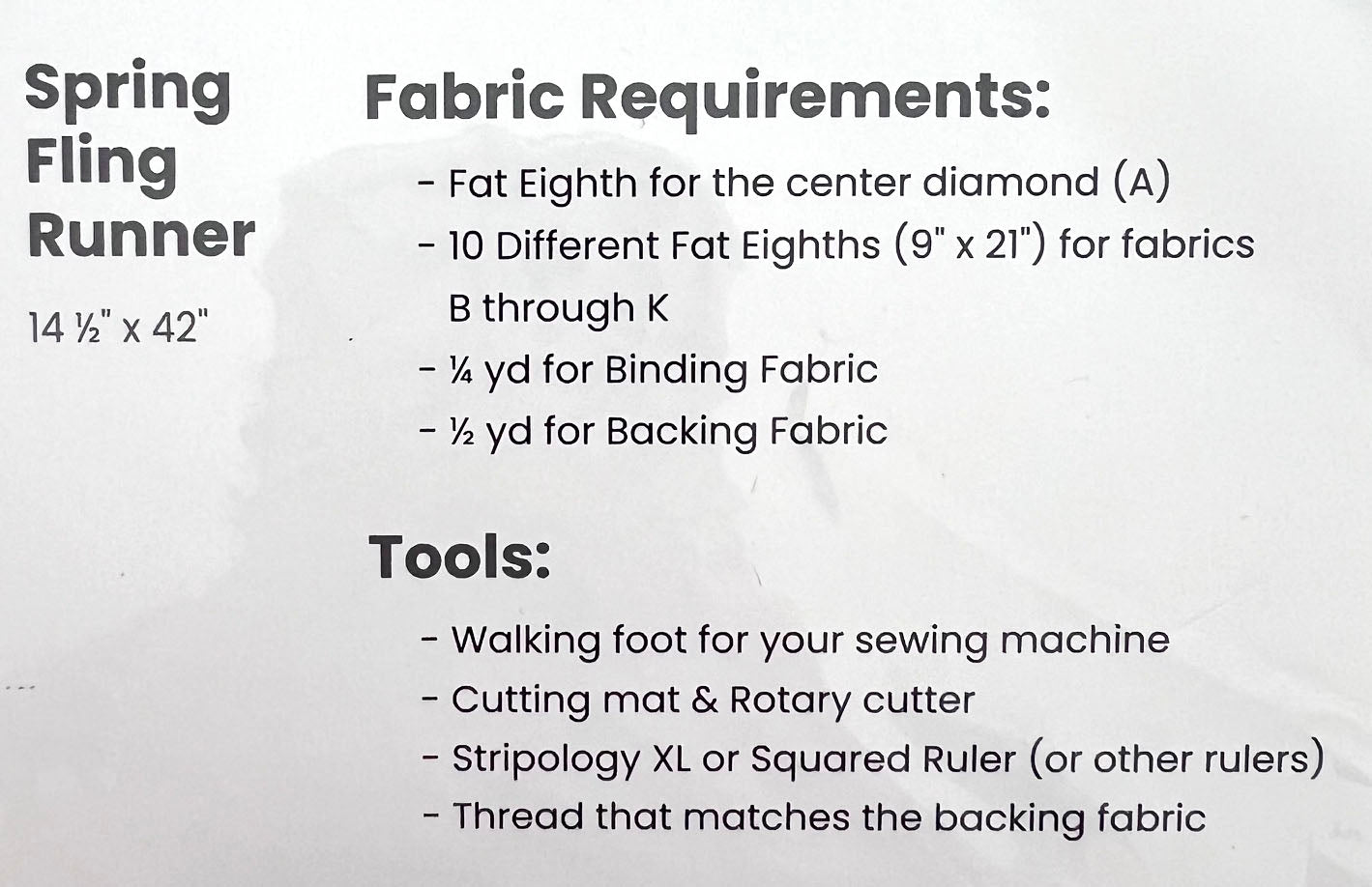 Spring Fling Runner Quilt as You Go QAYG Fusible Batting Kit, GE Designs GE612