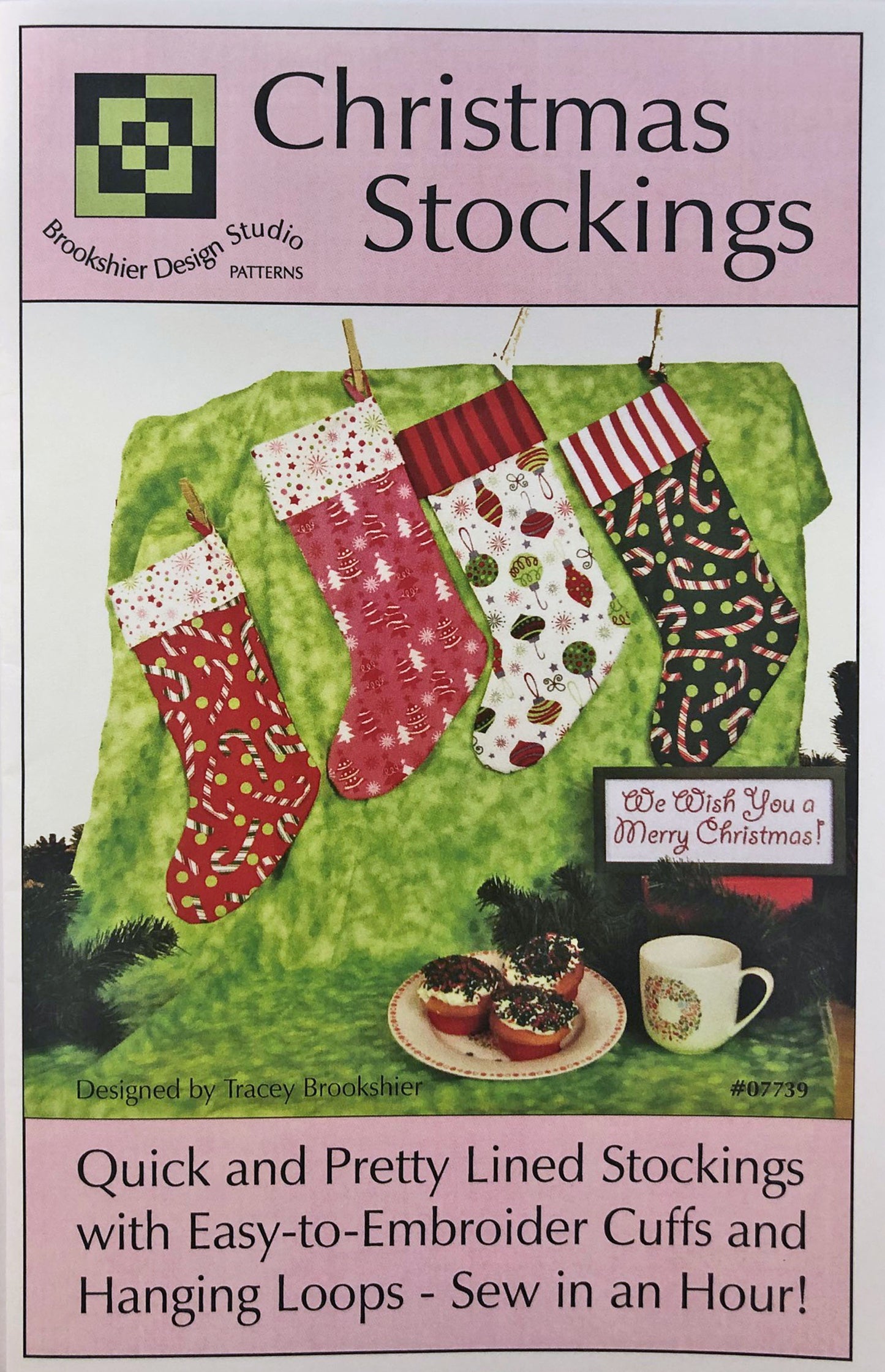 LAST CALL Christmas Stockings Quilt Pattern, Brookshier Design 07739