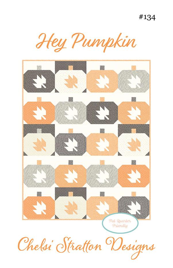 LAST CALL Old Version Hey Pumpkin Throw Quilt Pattern, Chelsi Stratton Designs CSD134