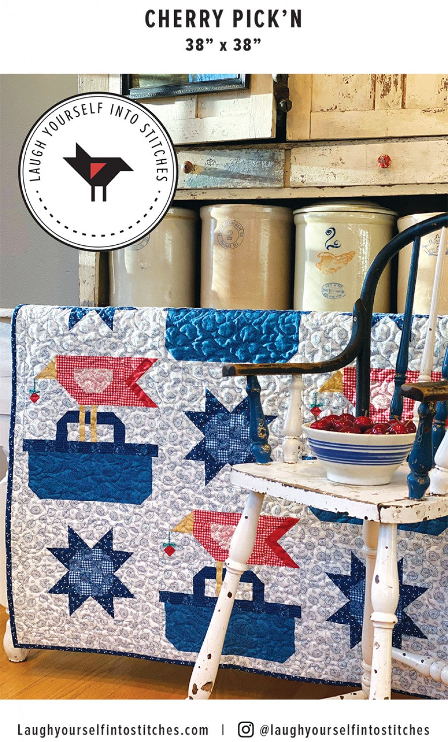 LAST CALL Cherry Pick'N Quilt Pattern, Laugh Yourself into Stitches LYS128