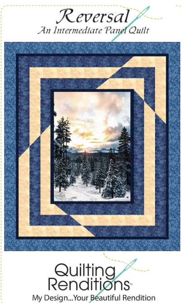Reversal Panel Frame Quilt PATTERN, Quilting Renditions QR1200
