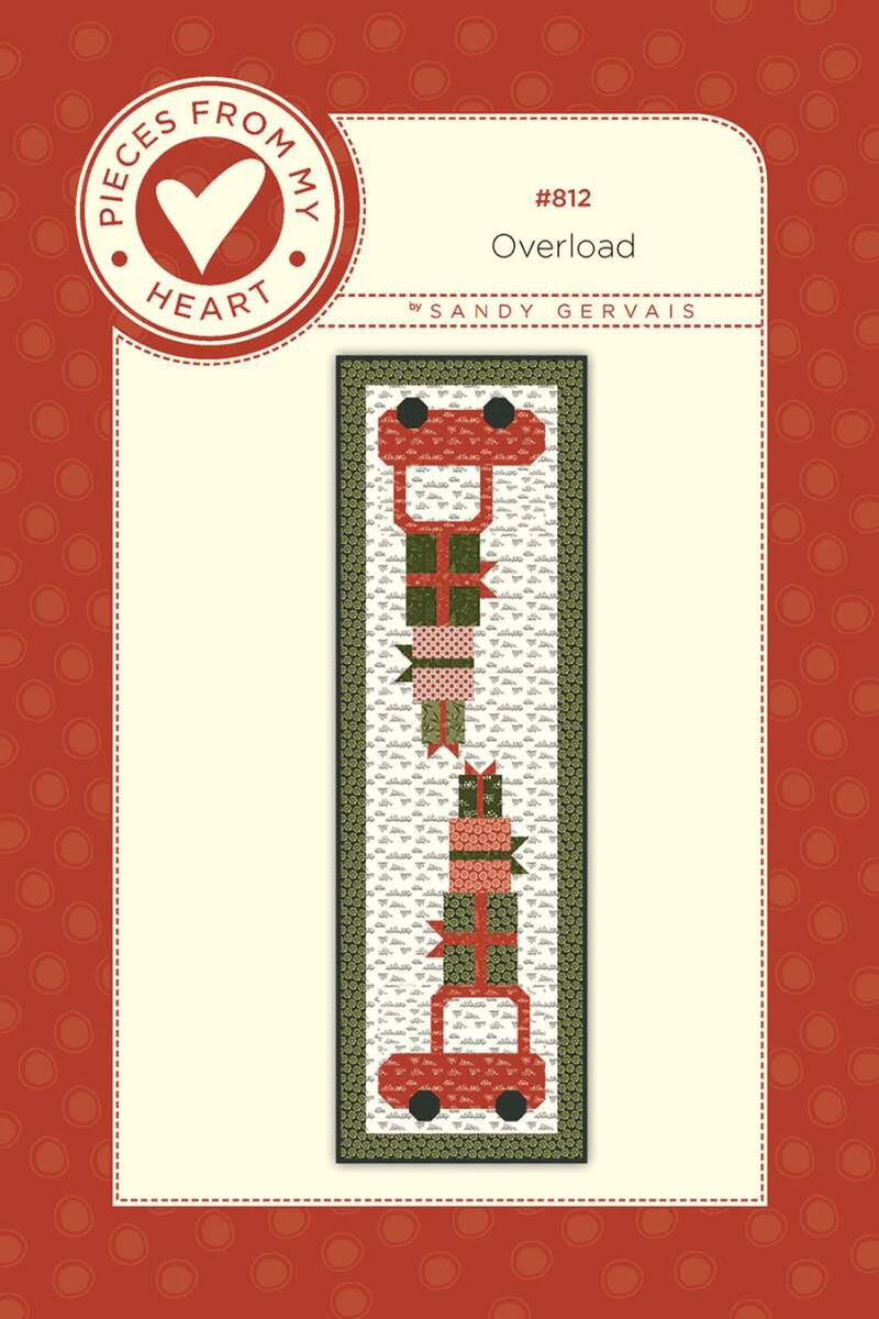 Overload Table Runner Quilt Pattern, Pieces From My Heart PM812