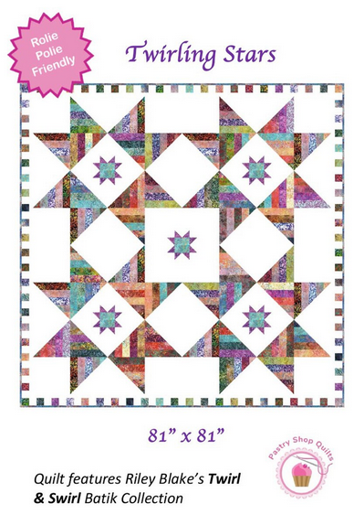 Twirling Stars Quilt Pattern, Pastry Shop Quilts P257-TWIRLINGSTARS