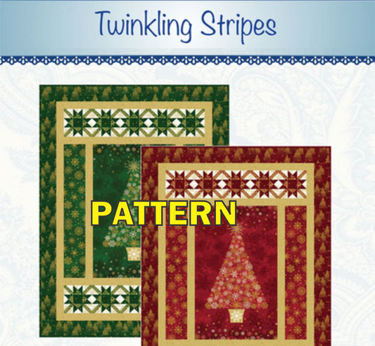 Twinkling Stripes Panel Frame Quilt PATTERN, Bound to Be Quilting BTBQ574 PTN3614