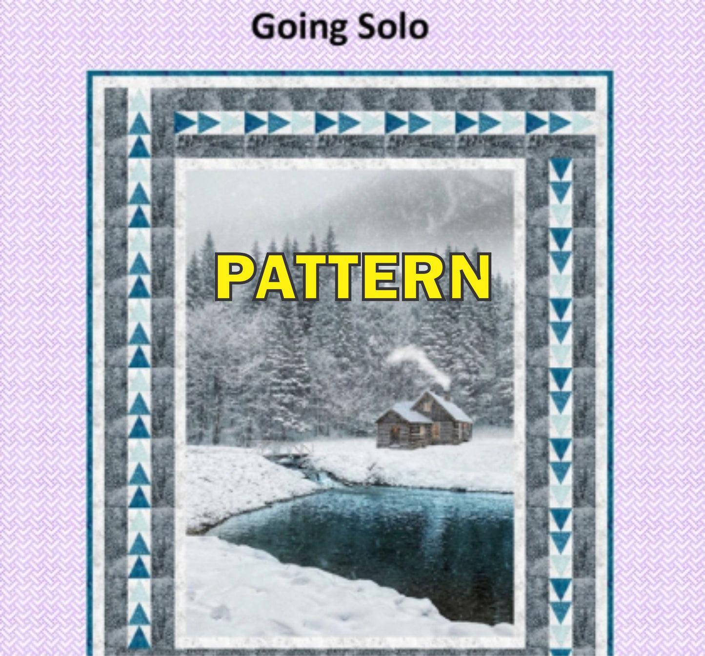 Going Solo 24" Panel Frame Quilt PATTERN, Tourmaline and Thyme TTQ-404