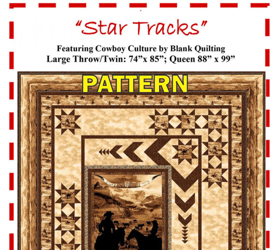 Star Tracks Panel Frame Quilt PATTERN, The Fabric Addict FAST24