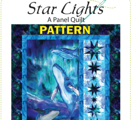 Star Lights Panel Frame Quilt PATTERN, Quilting Renditions QR1332