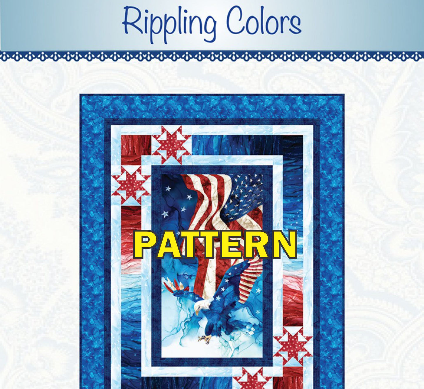 LAST CALL Rippling Colors Panel Frame Quilt PATTERN, Bound to Be Quilting BTBQ362