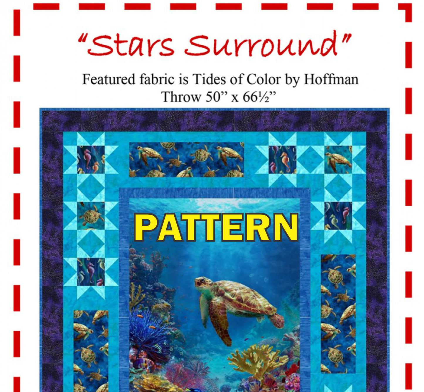 Stars Surround Panel Frame Quilt PATTERN, The Fabric Addict SS23