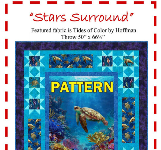 Stars Surround Panel Frame Quilt PATTERN, The Fabric Addict SS23