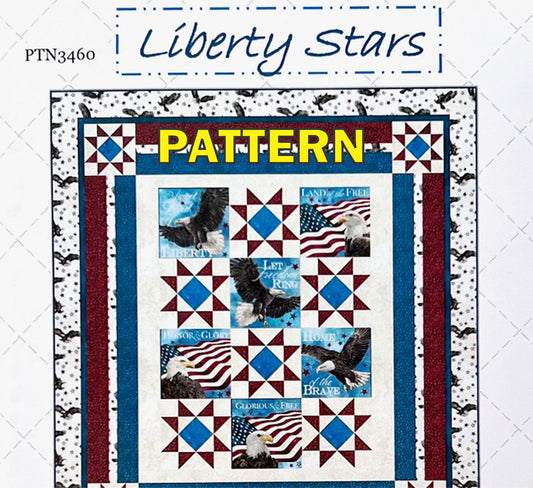Liberty Stars Panel Frame Quilt PATTERN, Phoebe Moon Designs PTN3460