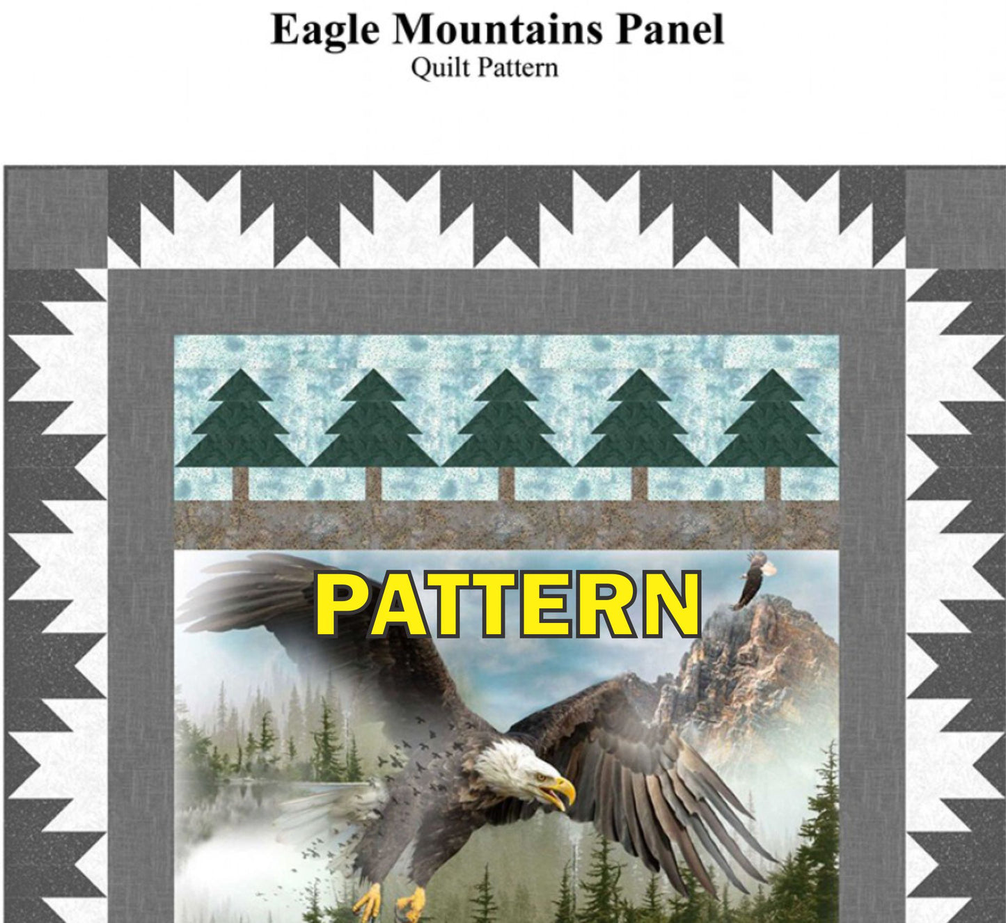 Eagle Mountain Panel Frame Quilt PATTERN, Castilleja Cotton CJC-50681