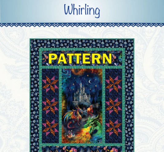Whirling Panel Frame Quilt PATTERN, Bound to Be Quilting BTBQ552