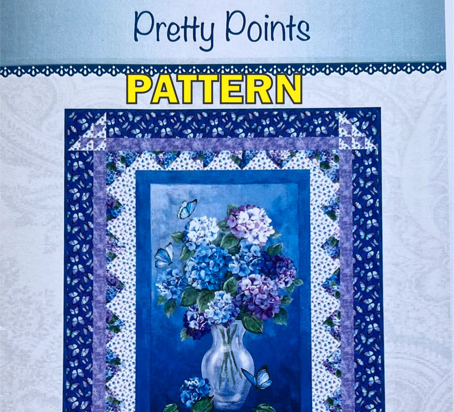 Pretty Points Panel Frame Quilt PATTERN, Bound to Be Quilting BTBQ417 PTN3248