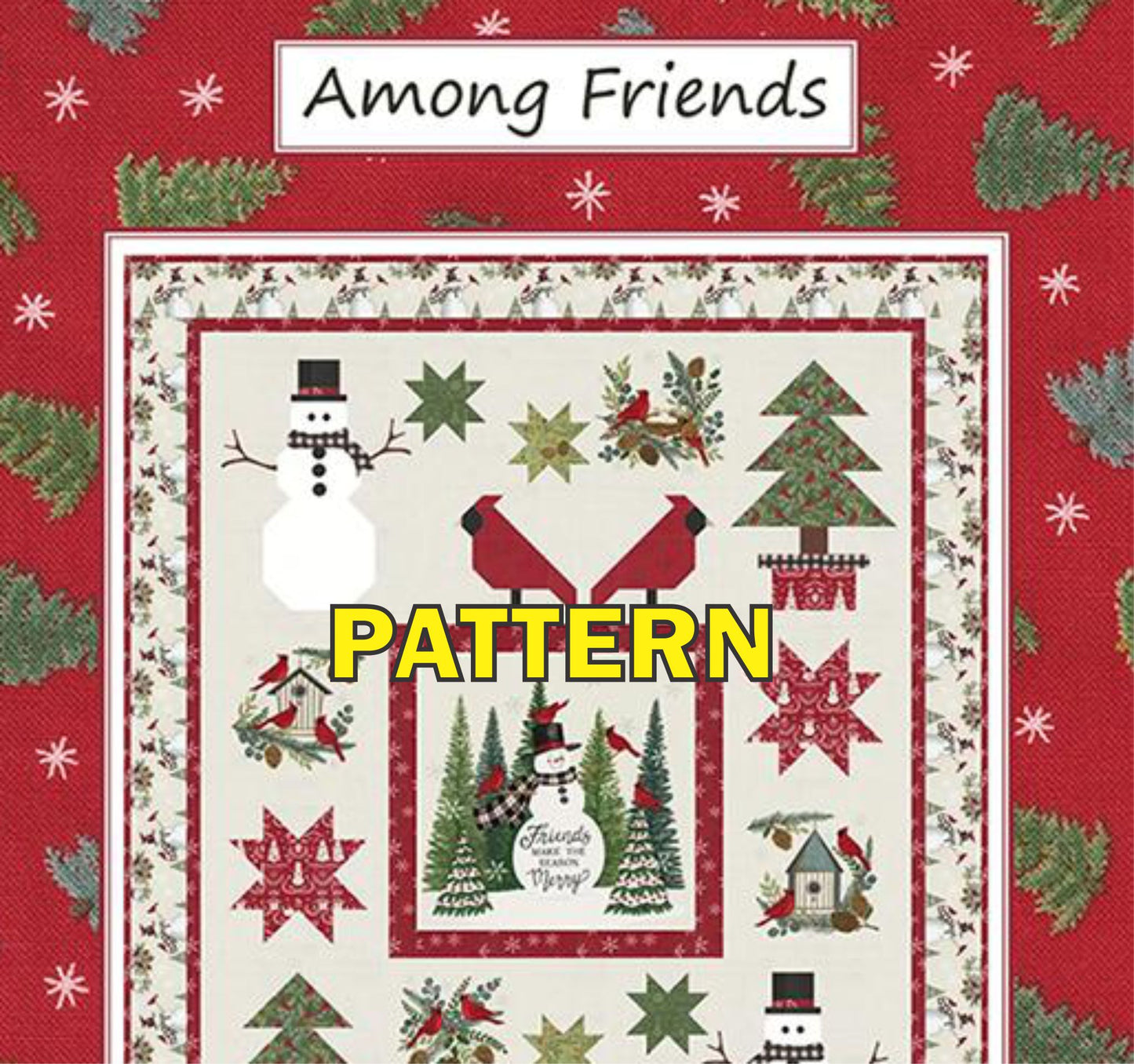 Among Friends Panel Frame Quilt PATTERN, Coach House Designs CHD2433