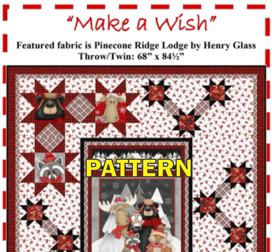 Make a Wish Panel Frame Quilt PATTERN, The Fabric Addict FAMAW25