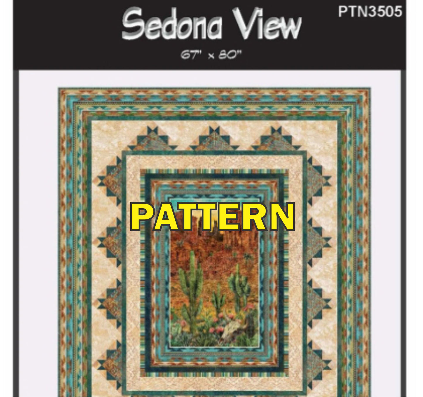 Sedona View Panel Frame Quilt Pattern, Windmill Quilts WMQ130 PTN3505