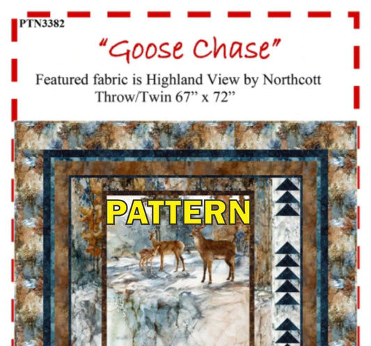 Goose Chase Panel Frame Quilt PATTERN, The Fabric Addict GC24 PTN3382