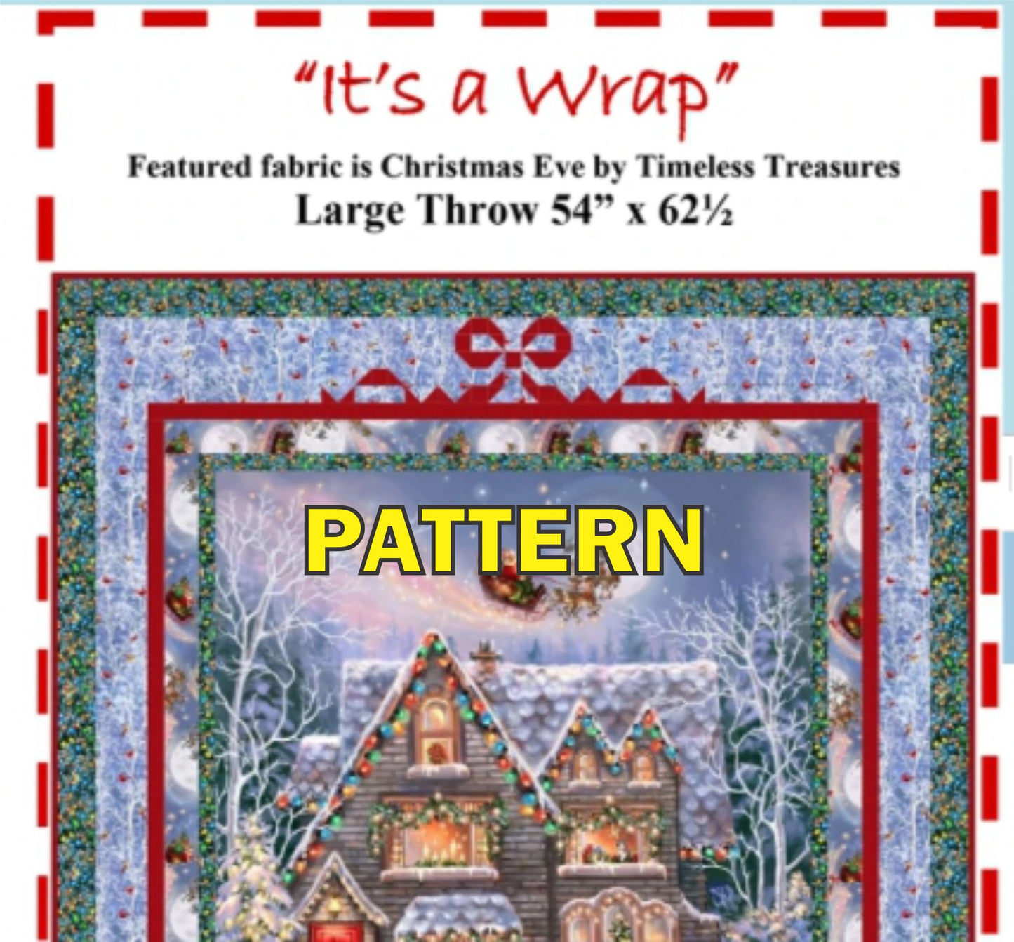 It's a Wrap Panel Frame Quilt PATTERN, The Fabric Addict FAIAW25