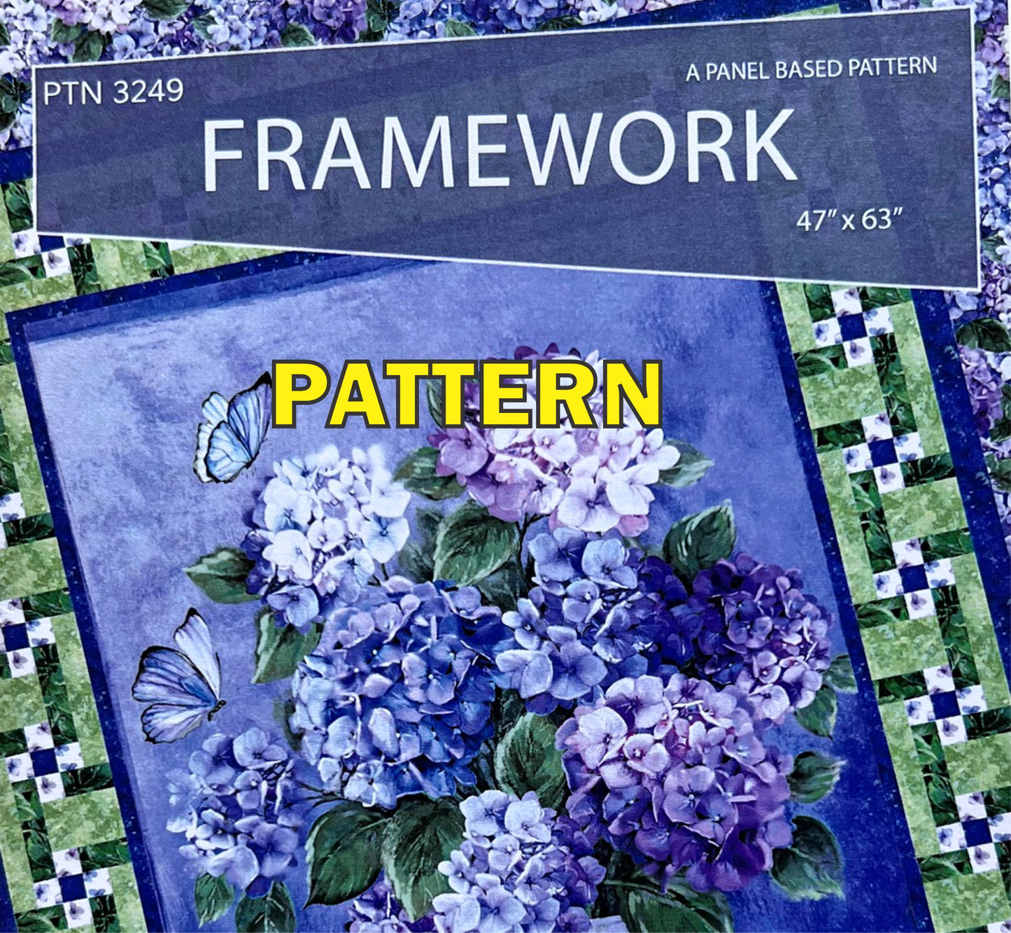 Framework Panel Frame Quilt PATTERN, Tamarinis TFW162 PTN3249