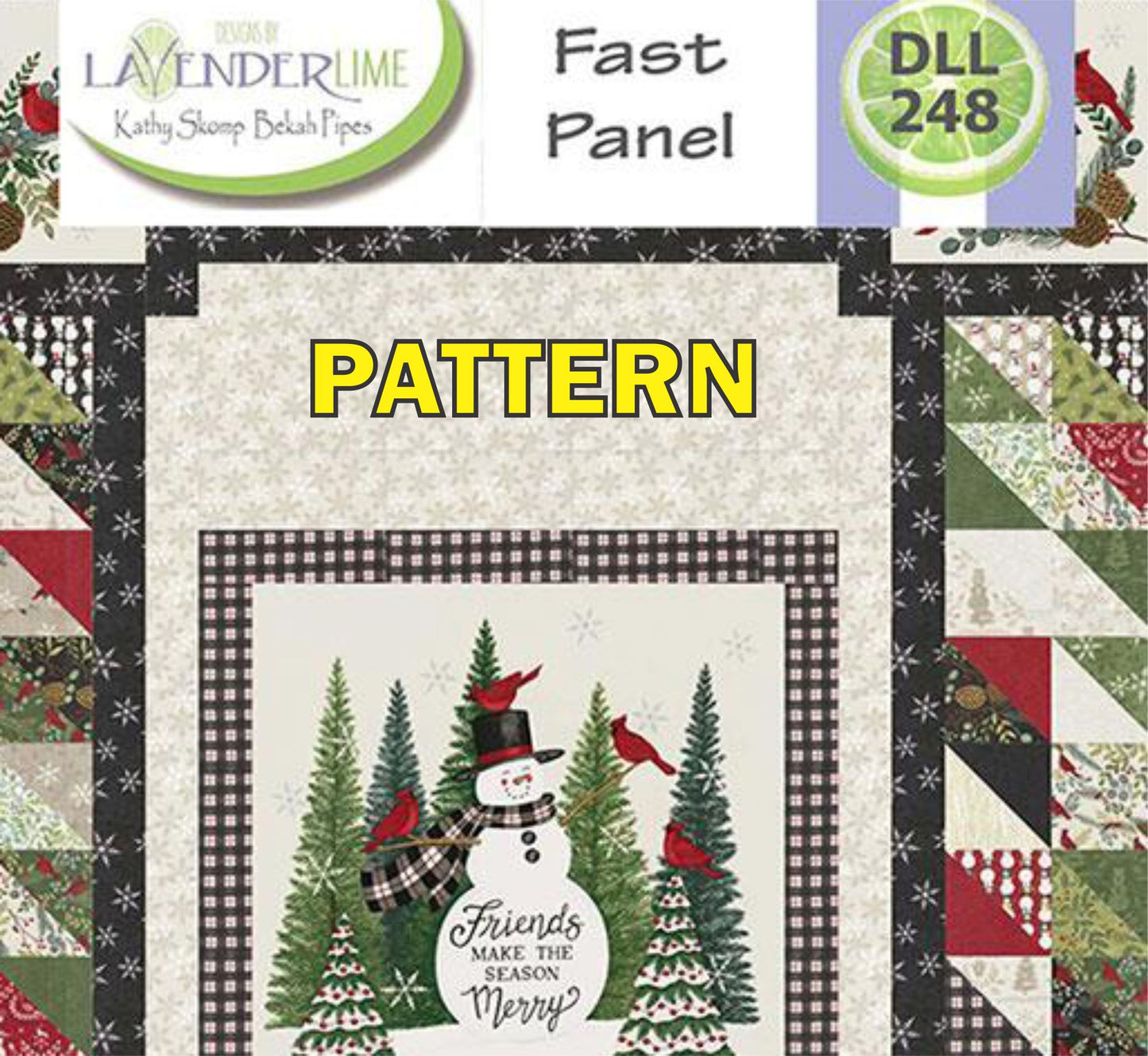 Fast Panel Frame Quilt PATTERN, Designs by Lavender Lime DLL248