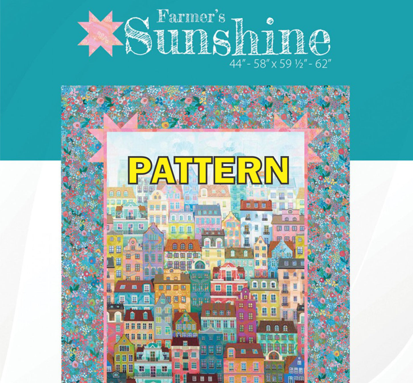 Farmer's Sunshine Panel Frame Quilt PATTERN, Farmer's Daughters Quilts FDQ-SUNSHINE