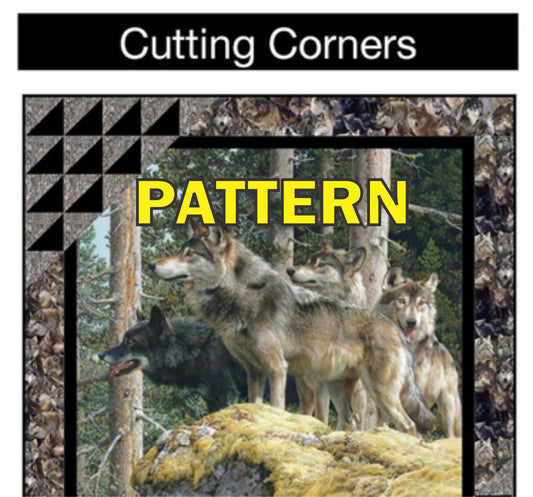 Cutting Corners Panel Frame Quilt PATTERN, Pine Tree Country Quilts PT1911