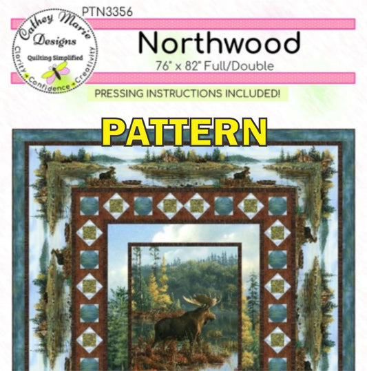 Northwood Panel Frame Quilt PATTERN, Cathey Marie Designs CMD301 PTN3356