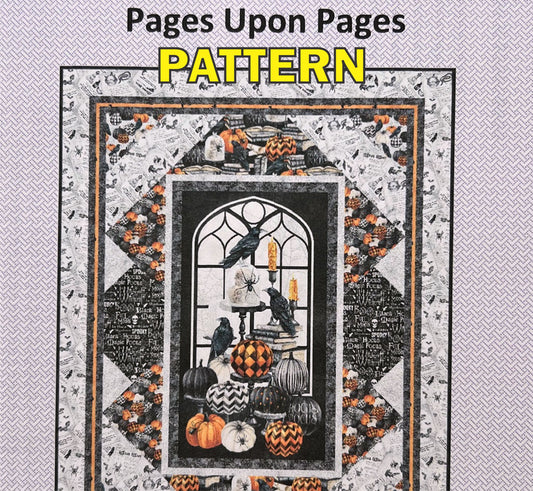 Pages Upon Pages 24" Panel Frame Quilt PATTERN, Tourmaline and Thyme PTN3486