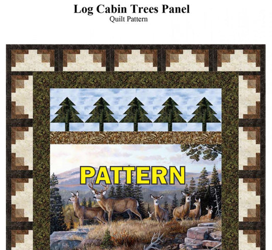 Log Cabin Trees Horizontal Panel Frame Quilt PATTERN, Castilleja Cotton CJC-50671
