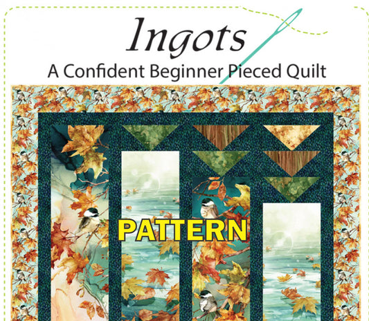 Ingots Panel Frame Quilt PATTERN, Quilting Renditions QR1224