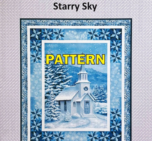 Starry Sky 24" Panel Frame Quilt PATTERN, Tourmaline and Thyme PTN3225