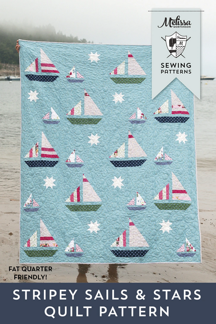 Stripey Sails and Stars Quilt Pattern, Melissa Mortenson PDC0649