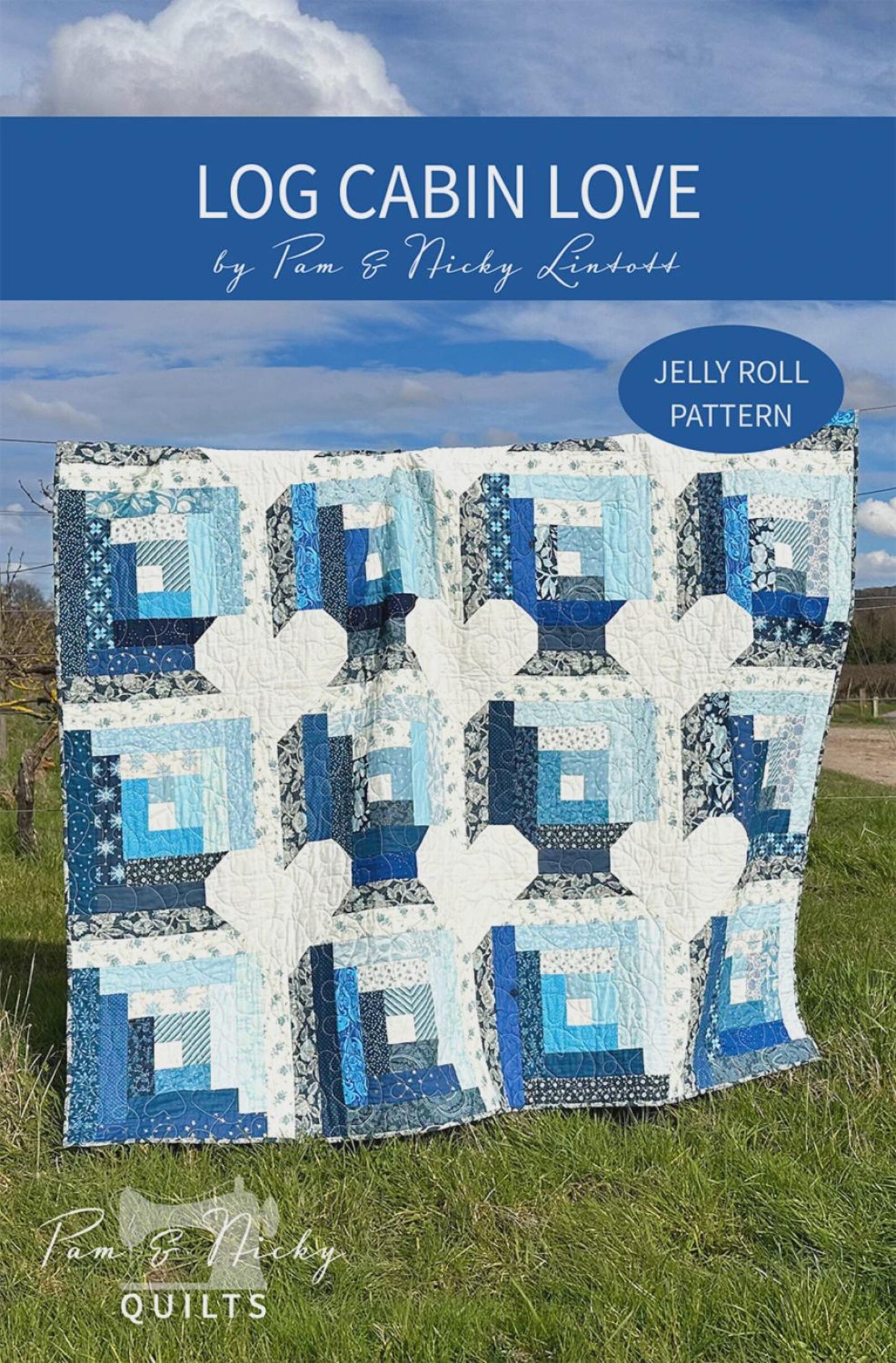 Log Cabin Love Quilt Pattern, Pam & Nicky Quilts PNQ4002