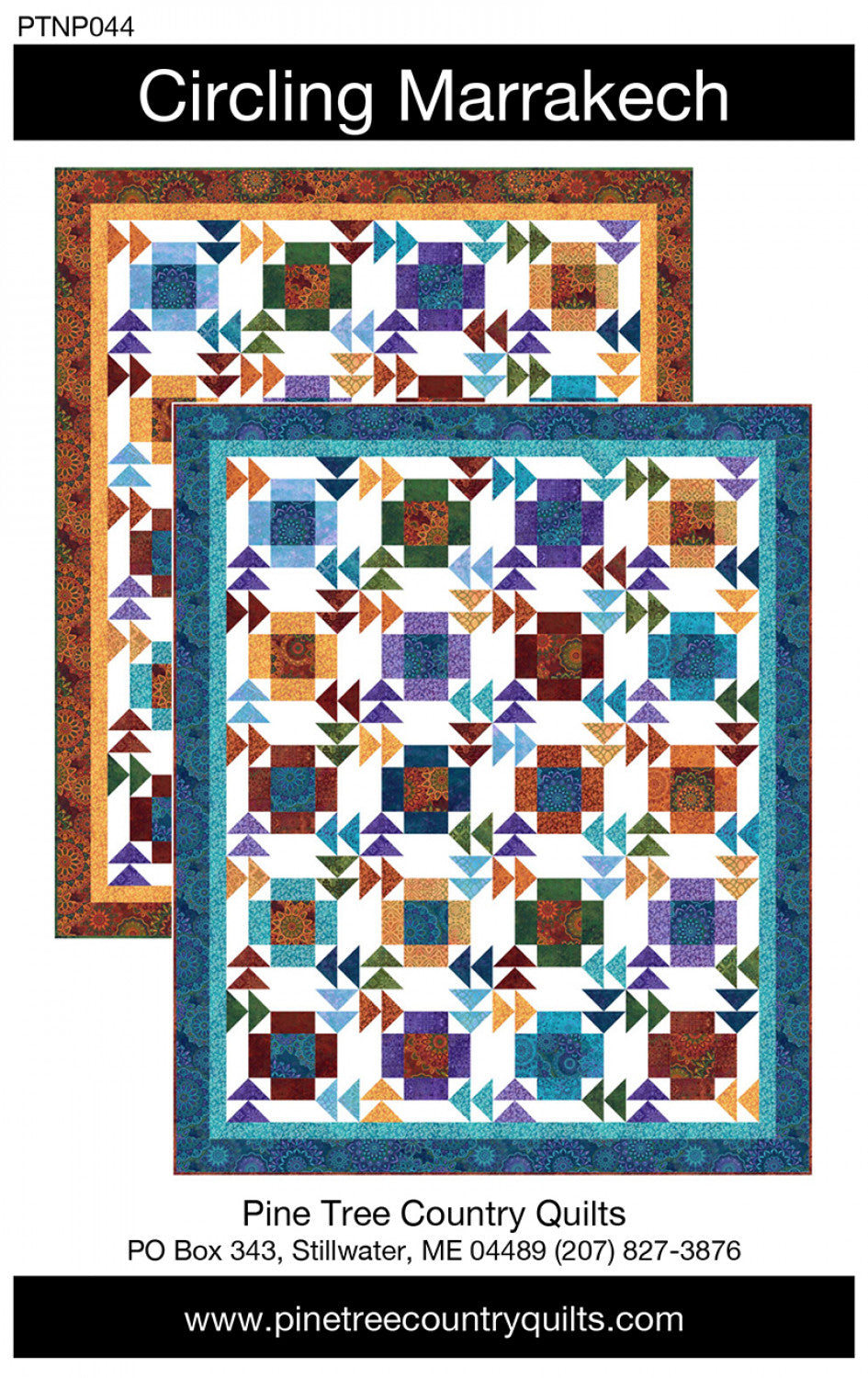 Circling Marrakech Quilt Pattern, Pine Tree Country Quilts PTNP044