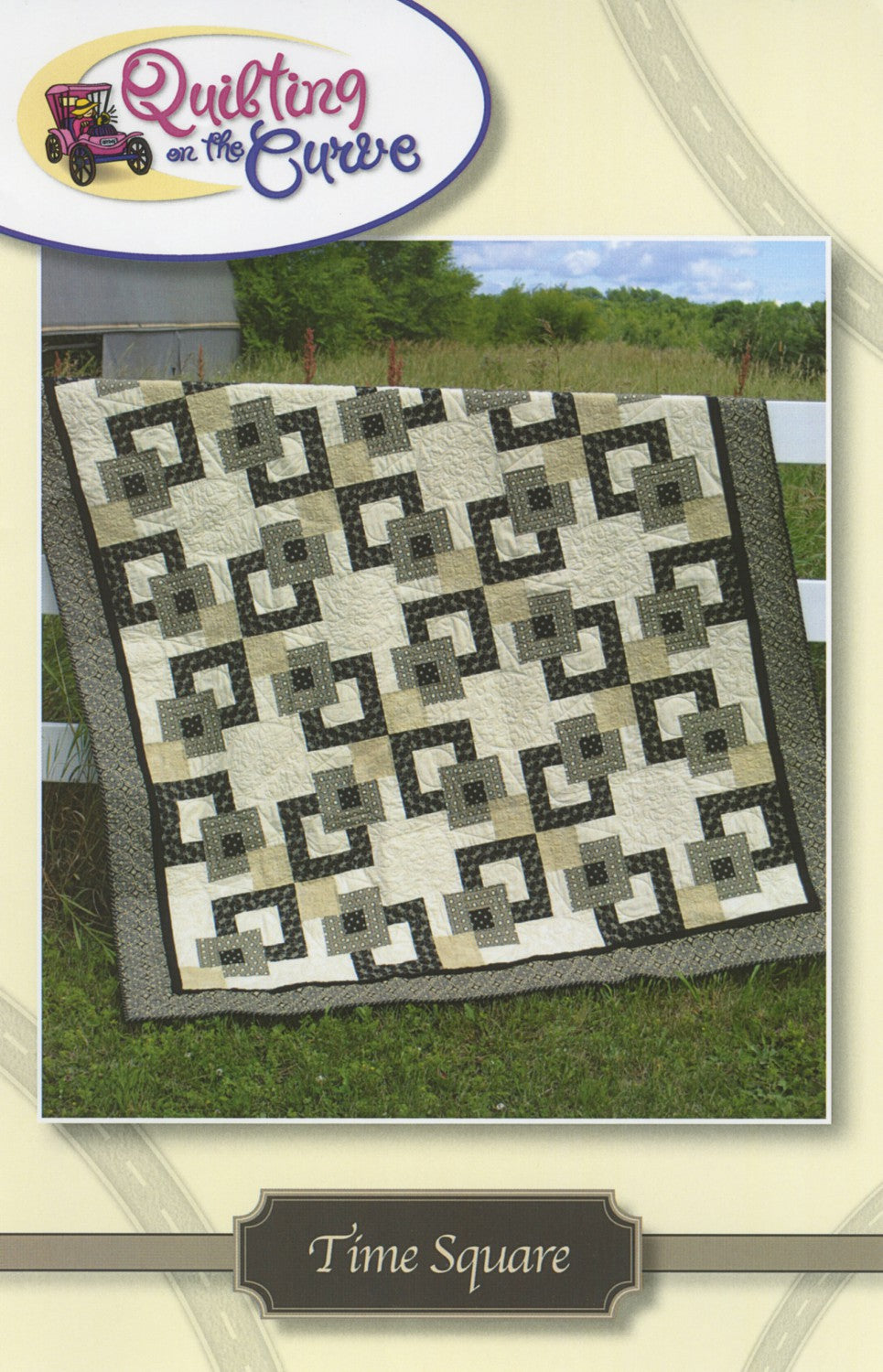 Time Square Quilt Pattern, Quilting on the Curve QOTCTS