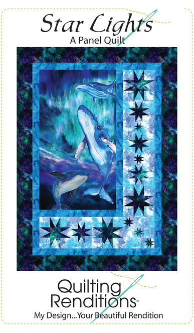 Star Lights Panel Frame Quilt PATTERN, Quilting Renditions QR1332