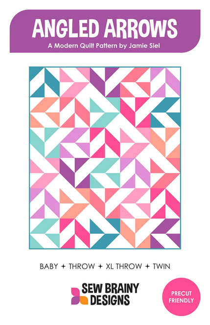 Angled Arrows Quilt Pattern, Sew Brainy Designs SBD-111